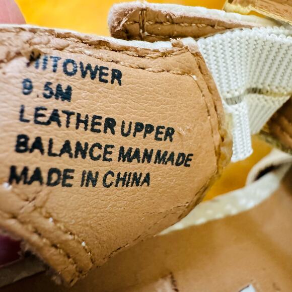 Steve Madden Hitower Leather Platform Bone Tan Wooden Heeled Sandals Size 9.5 - Picture 11 of 11